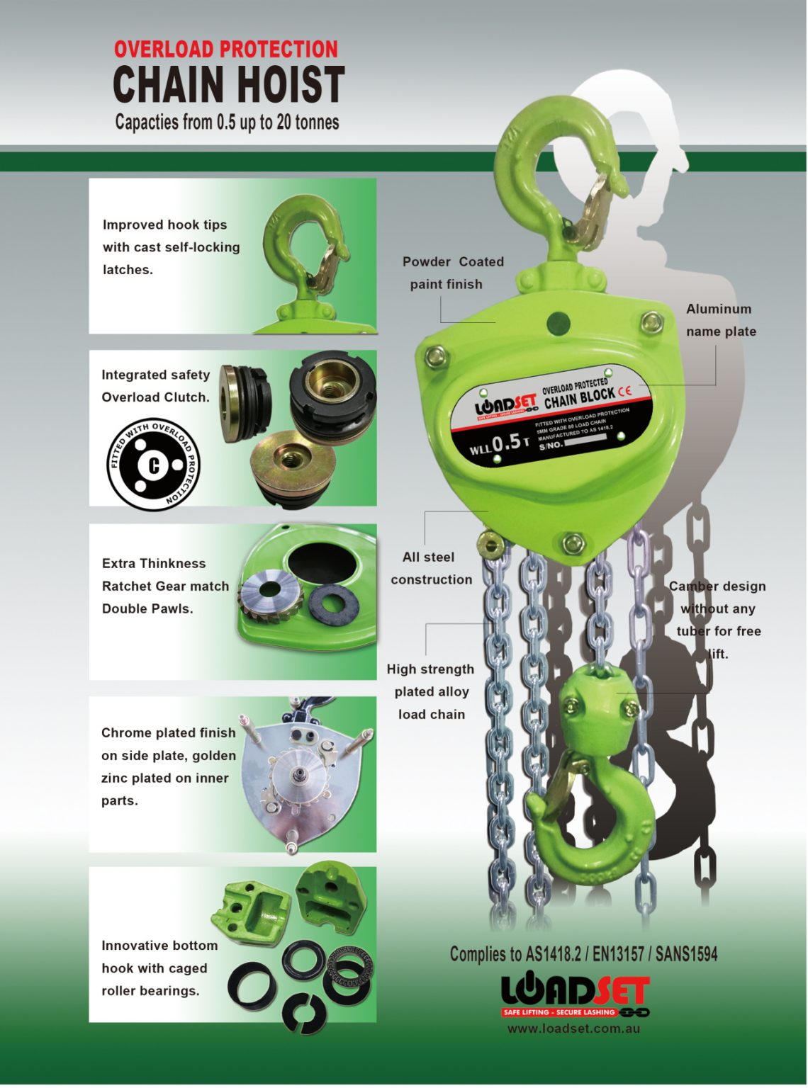 LOADSET Chain Blocks - New Height Lifting - Lifting Equipment - Premium
